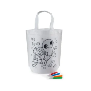 Mini Non-woven Bags 100GSM with 4Color Markers & Imprinted Turtle Outline